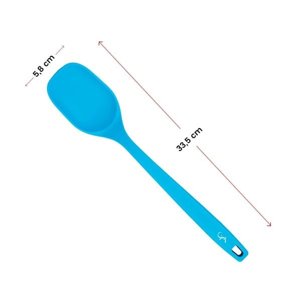 Lurch - Platin Silikon Servis Kaşığı 33,5 cm Mavi - Yanmaz, Yapışmaz, Bükülmez, Çizmez, Tat ve Koku Bırakmaz - 240114