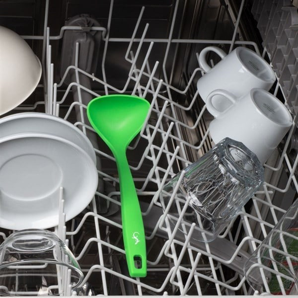 Lurch - Platin Silikon Sos Kepçesi 28 cm - Yeşil - Yanmaz, Yapışmaz, Bükülmez, Çizmez, Tat ve Koku Bırakmaz - 240095
