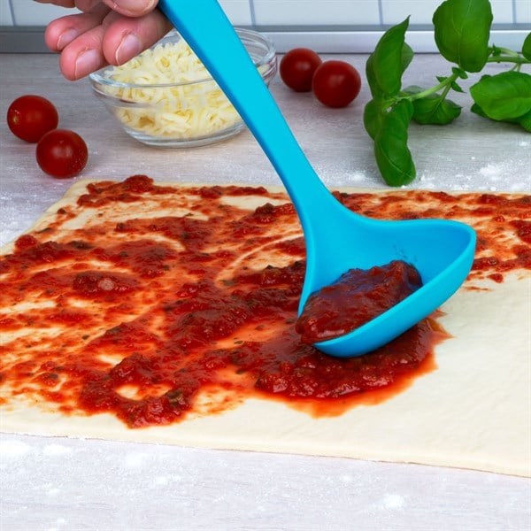 Lurch - Platin Silikon Sos Kepçesi 28 cm Mavi - Yanmaz, Yapışmaz, Bükülmez, Çizmez, Tat ve Koku Bırakmaz - 240115