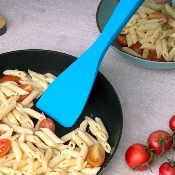 Lurch - Platin Silikon Spatula 28 cm Mavi - Yanmaz, Yapışmaz, Bükülmez, Çizmez, Tat ve Koku Bırakmaz - 240104