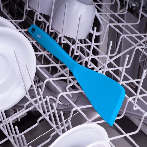 Lurch - Platin Silikon Spatula 28 cm Mavi - Yanmaz, Yapışmaz, Bükülmez, Çizmez, Tat ve Koku Bırakmaz - 240104