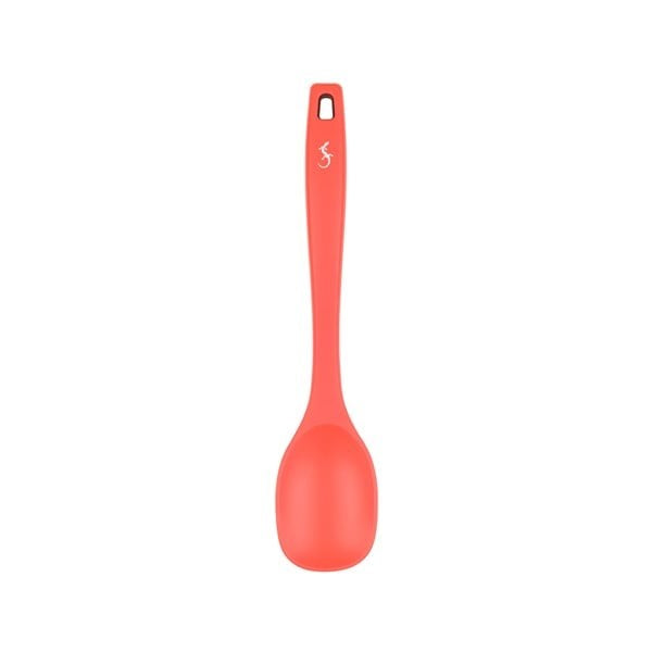 Lurch - Platin Silikon Yemek Kaşığı 28 cm Somon - Yanmaz, Yapışmaz, Bükülmez, Çizmez, Tat ve Koku Bırakmaz - 240061