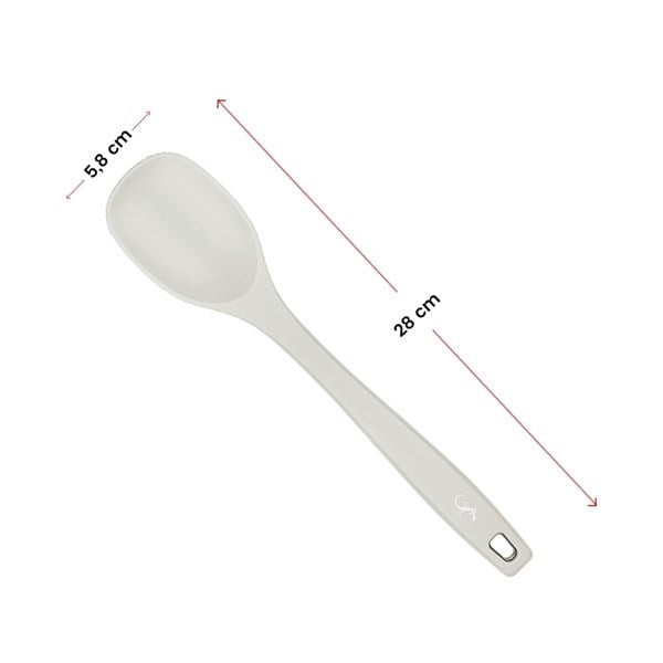 Lurch - Platin Silikon Yemek Kaşığı 28 cm Açık Gri - Yanmaz, Yapışmaz, Bükülmez, Çizmez, Tat ve Koku Bırakmaz - 240001