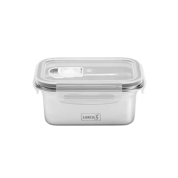 Lurch - "Safety" 800 ml Sızdırmaz, Fırınlanabilir, Paslanmaz Çelik, Vakumlu Saklama Kabı - 240891