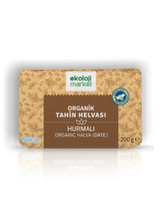 Organik Glutensiz Şekersiz Tahin Helvası Hurmalı 200 gr