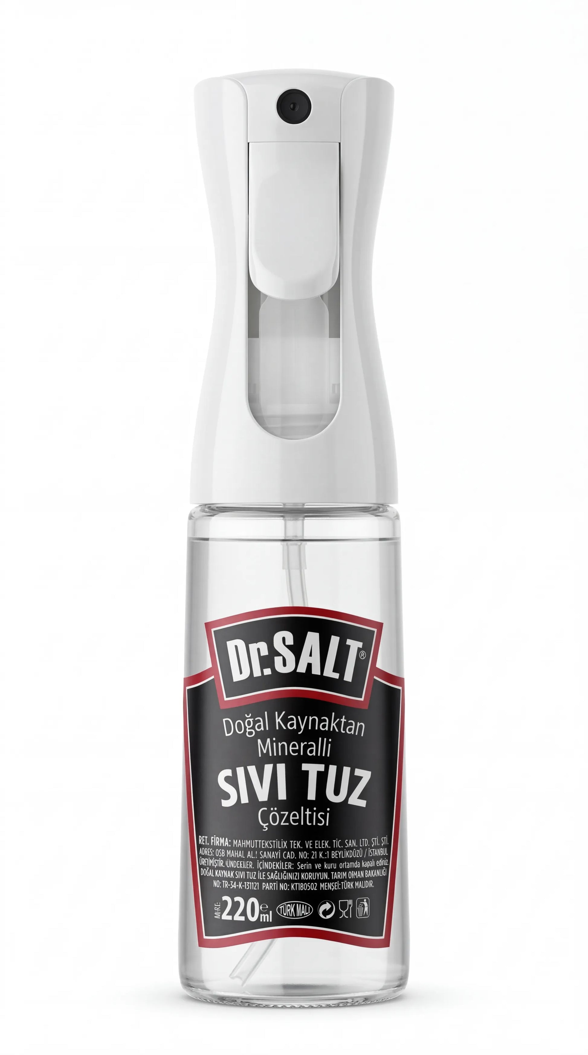 Yeni Ürün - 84 Mineralli Sıvı Tuz Çözeltisi Sprey Cam Şişe 220 Ml.