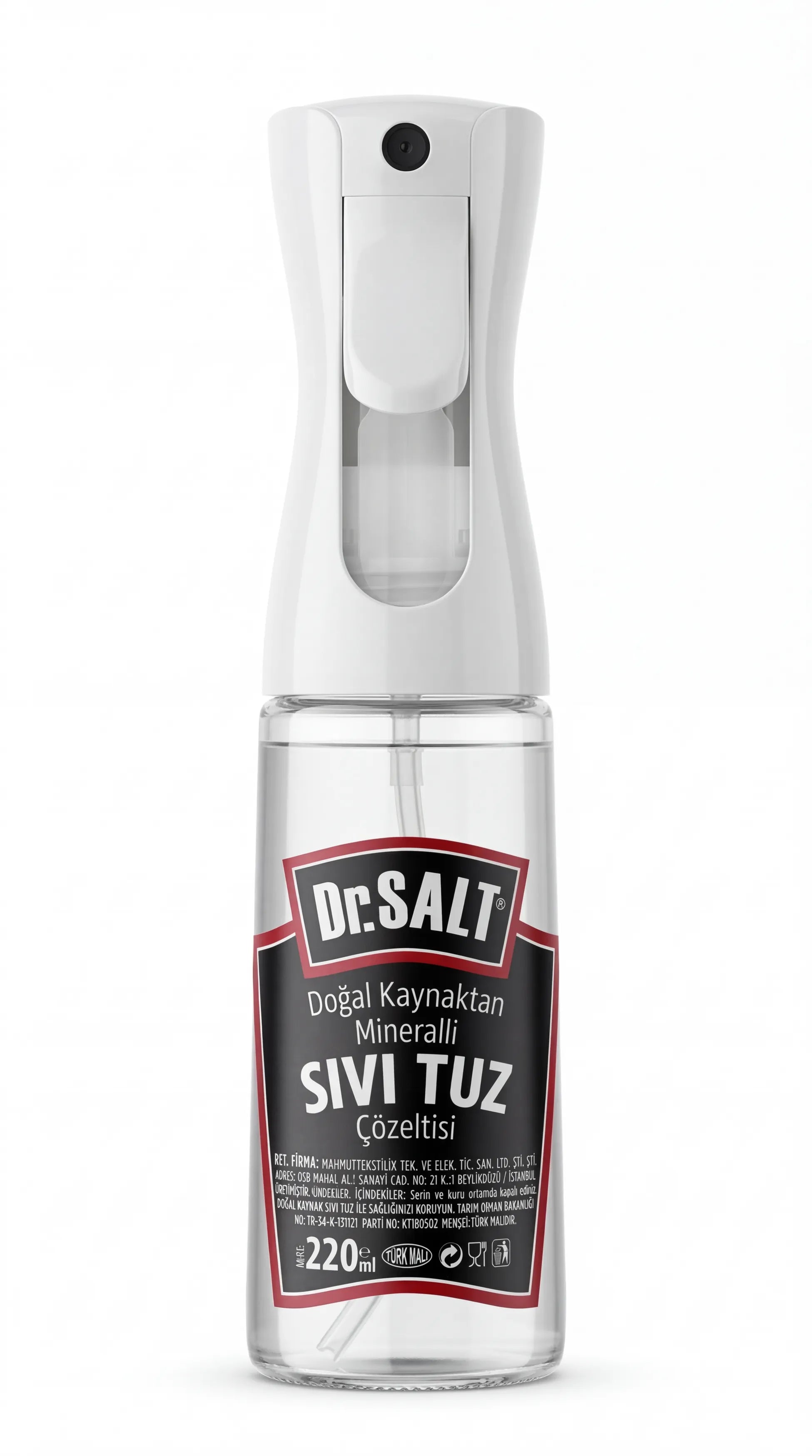 Yeni Ürün - 84 Mineralli Sıvı Tuz Çözeltisi Sprey Cam Şişe 220 Ml.