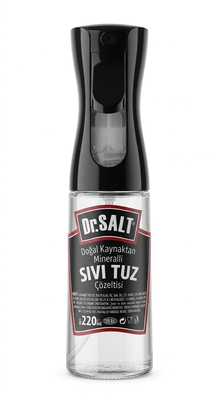 Yeni Ürün - 84 Mineralli Sıvı Tuz Çözeltisi Sprey Cam Şişe 220 Ml.