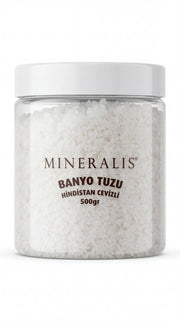 Yeni Ürün - Mineralis Doğal Yağlar ve Özler İçeren  Banyo Tuzu 500 gr - Doğal Kaynak Tuzları ile Nemlendirici ve Rahatlatıcı Banyo Deneyimi