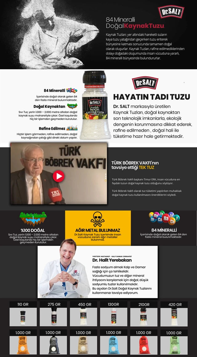 Doğal Kaynak Tuzu Değirmen 210 Gr.