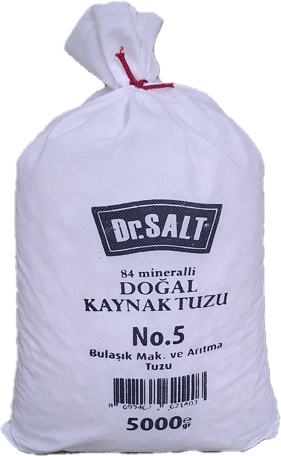 84 Mineralli Doğal Kaynak Tuzu 5 Boyut ve Numara Bez Paket - 5000 Gr. - 5 Kg.