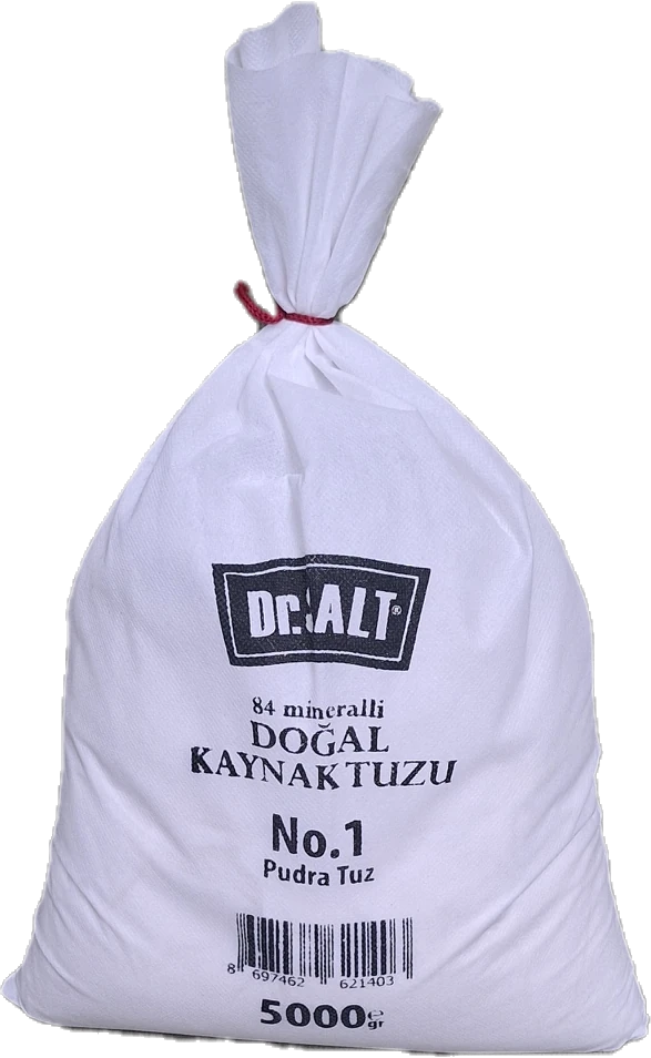 84 Mineralli Doğal Kaynak Tuzu 5 Boyut ve Numara Bez Paket - 5000 Gr. - 5 Kg.